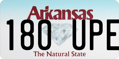 AR license plate 180UPE