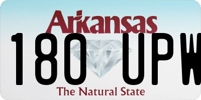AR license plate 180UPW