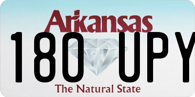 AR license plate 180UPY