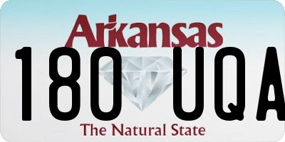AR license plate 180UQA
