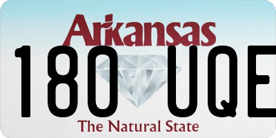 AR license plate 180UQE