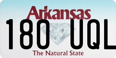 AR license plate 180UQL