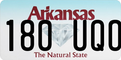 AR license plate 180UQO