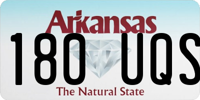 AR license plate 180UQS