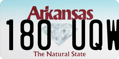 AR license plate 180UQW