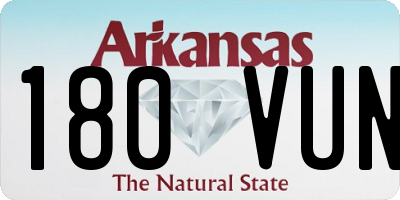AR license plate 180VUN