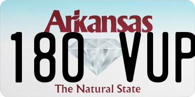 AR license plate 180VUP