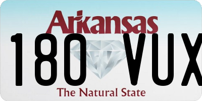 AR license plate 180VUX