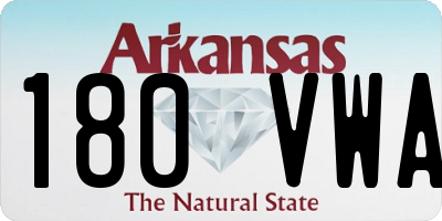 AR license plate 180VWA
