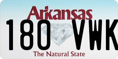 AR license plate 180VWK