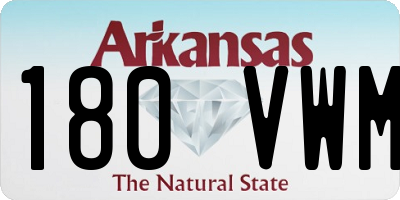 AR license plate 180VWM
