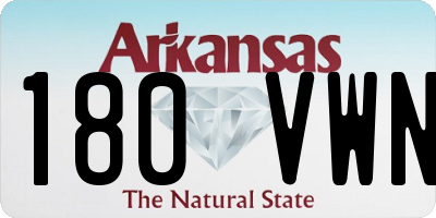 AR license plate 180VWN