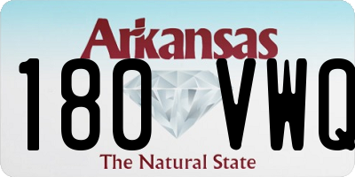 AR license plate 180VWQ