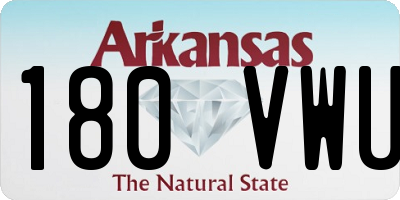 AR license plate 180VWU