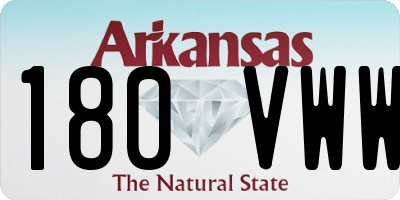 AR license plate 180VWW