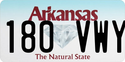 AR license plate 180VWY
