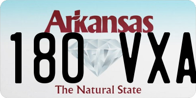 AR license plate 180VXA