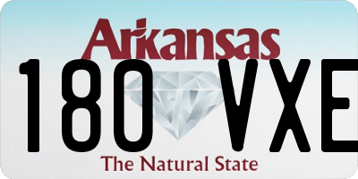 AR license plate 180VXE
