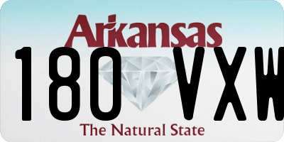 AR license plate 180VXW