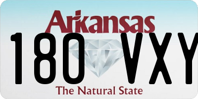 AR license plate 180VXY