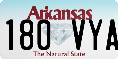 AR license plate 180VYA