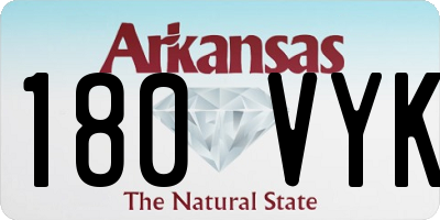 AR license plate 180VYK