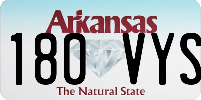 AR license plate 180VYS