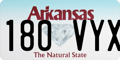 AR license plate 180VYX