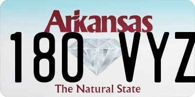 AR license plate 180VYZ