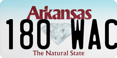 AR license plate 180WAC
