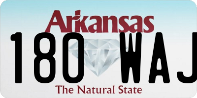 AR license plate 180WAJ