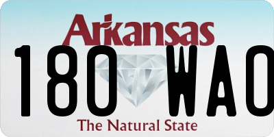 AR license plate 180WAO