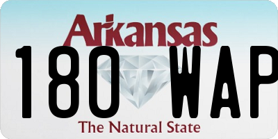 AR license plate 180WAP