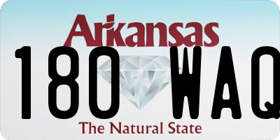 AR license plate 180WAQ