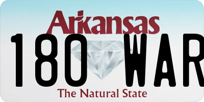 AR license plate 180WAR