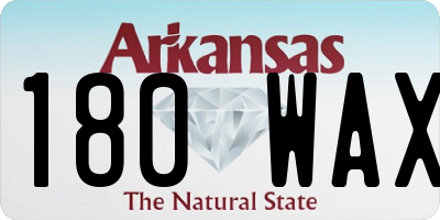 AR license plate 180WAX