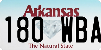 AR license plate 180WBA