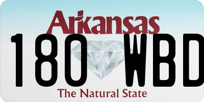 AR license plate 180WBD