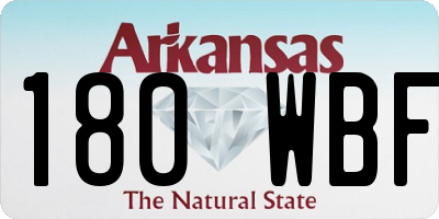 AR license plate 180WBF