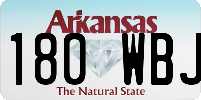 AR license plate 180WBJ