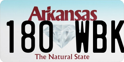 AR license plate 180WBK