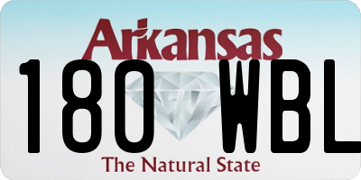 AR license plate 180WBL