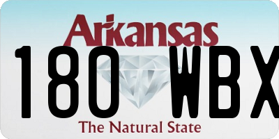 AR license plate 180WBX