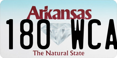 AR license plate 180WCA
