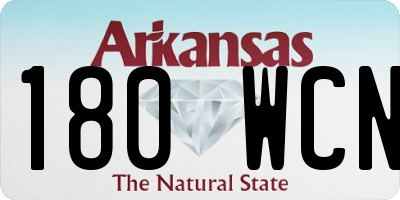 AR license plate 180WCN