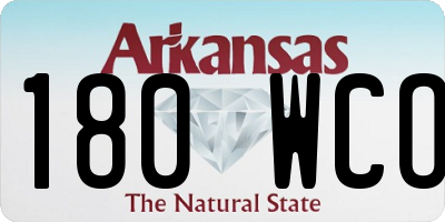 AR license plate 180WCO
