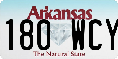 AR license plate 180WCY