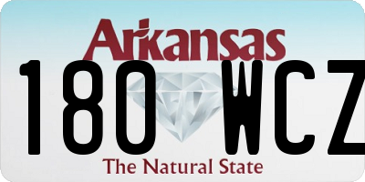 AR license plate 180WCZ