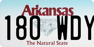 AR license plate 180WDY