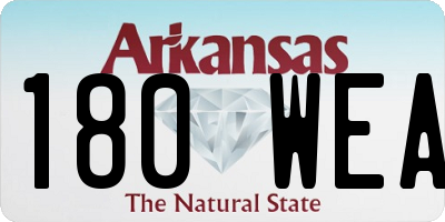 AR license plate 180WEA